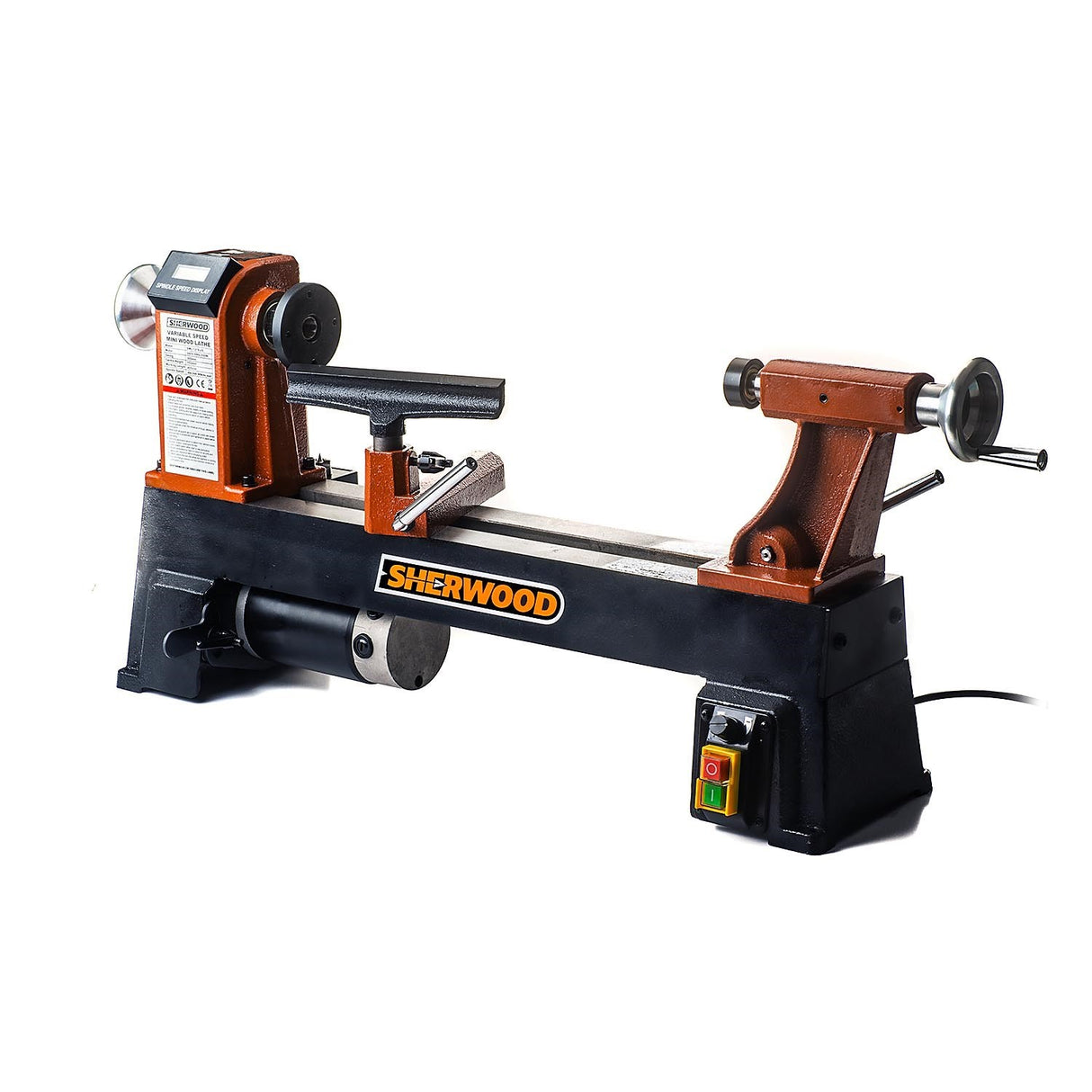 Sherwood Mini Wood Lathe with Stand 305mm Swing 550W Variable Speed