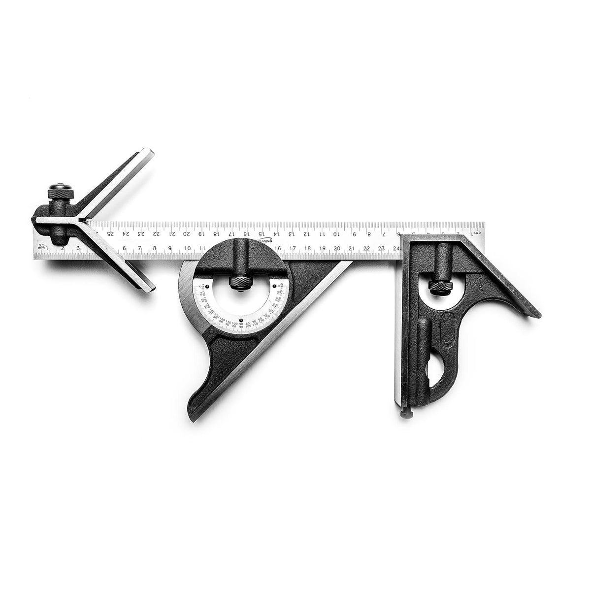 iGaging Four Piece Combination Square Set with Ruler, Try Square, Prot