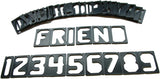 Milescraft 2 1/2" Horizontal Character Template Set for Routing