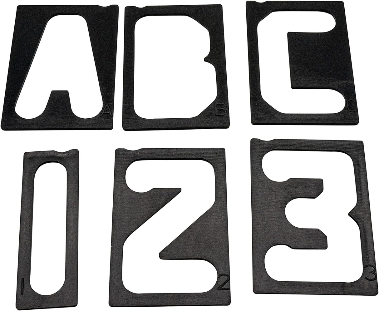 Milescraft 2 1/2" Horizontal Character Template Set for Routing