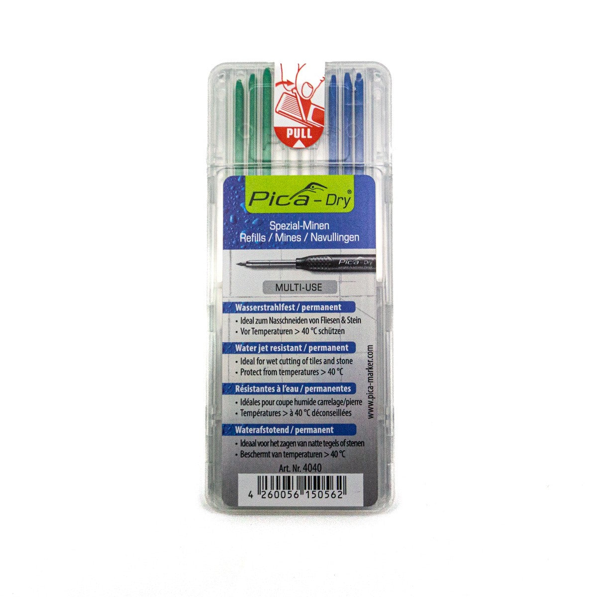 Pica Mix of 8 Special Water Resistant Lead Refills for Dry Automatic P ...