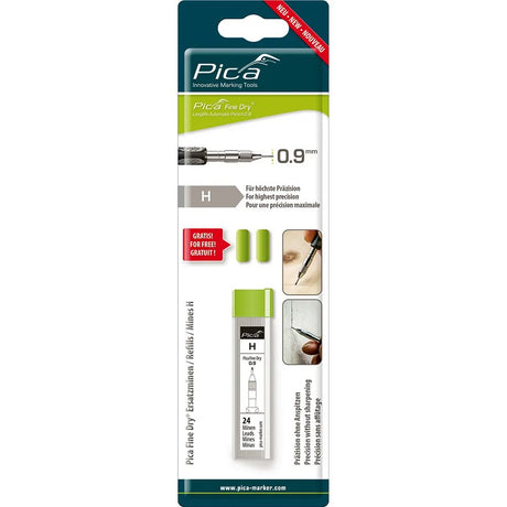 Pica Pack of 24 H Lead Refills for Dry Fine Automatic Pencil