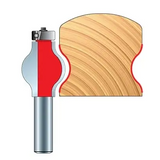 Freud Split Profile Handrail Router Bit in action on hardwood railing