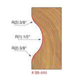 Freud Split Profile Handrail Router Bit 1/2in Shank - Detailed view of the cutting edge for creating custom banisters