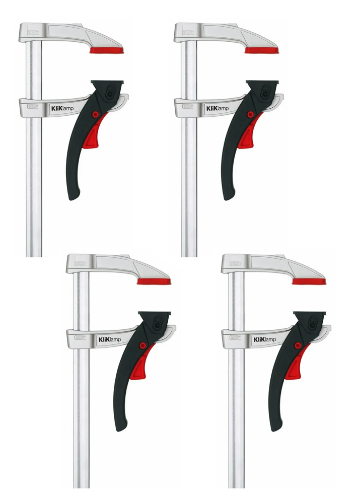 Bessey Set of 4 KliKlamp Ratcheting Clamp 160mm Capacity
