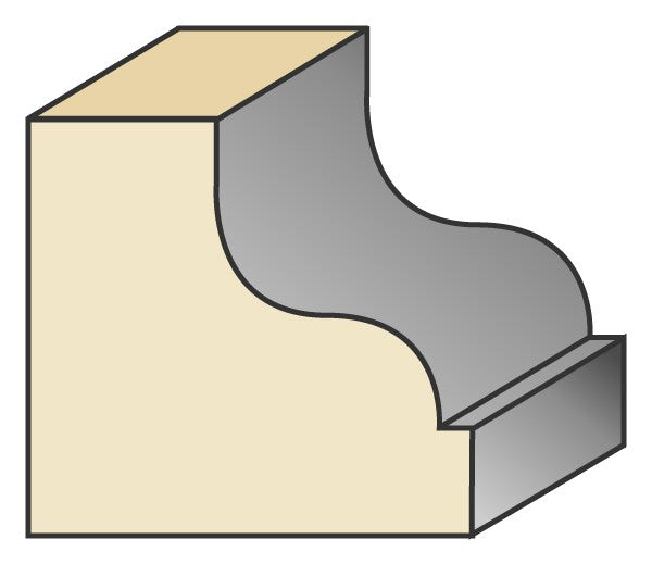 Torquata Classical Ogee Moulding Router Bits 1/2in Shank