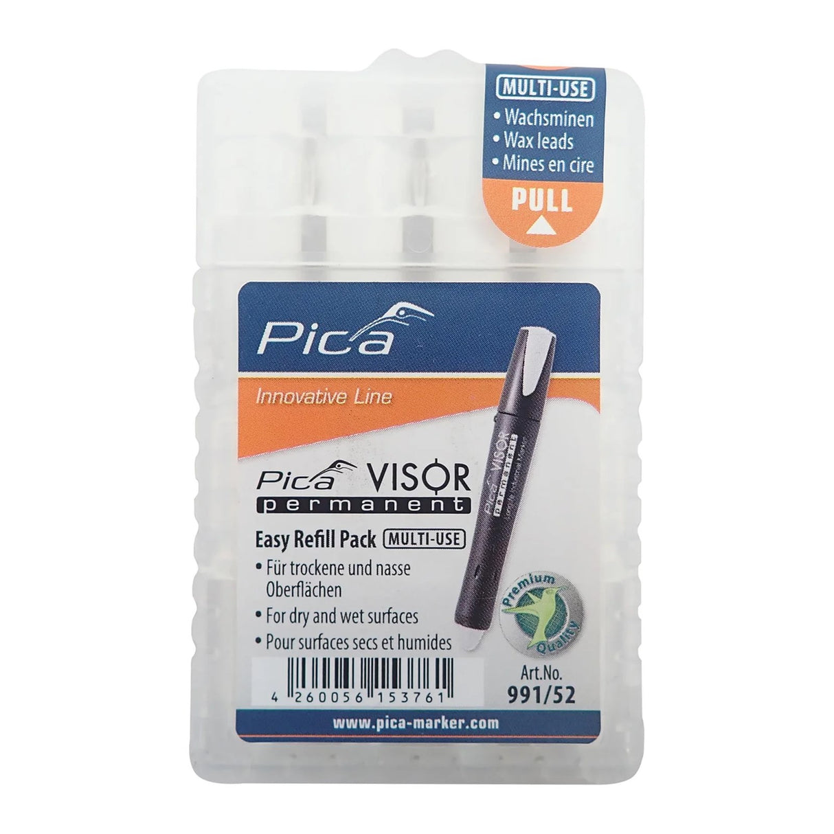 Pica White Refills for Visor Permanent Marking Crayon