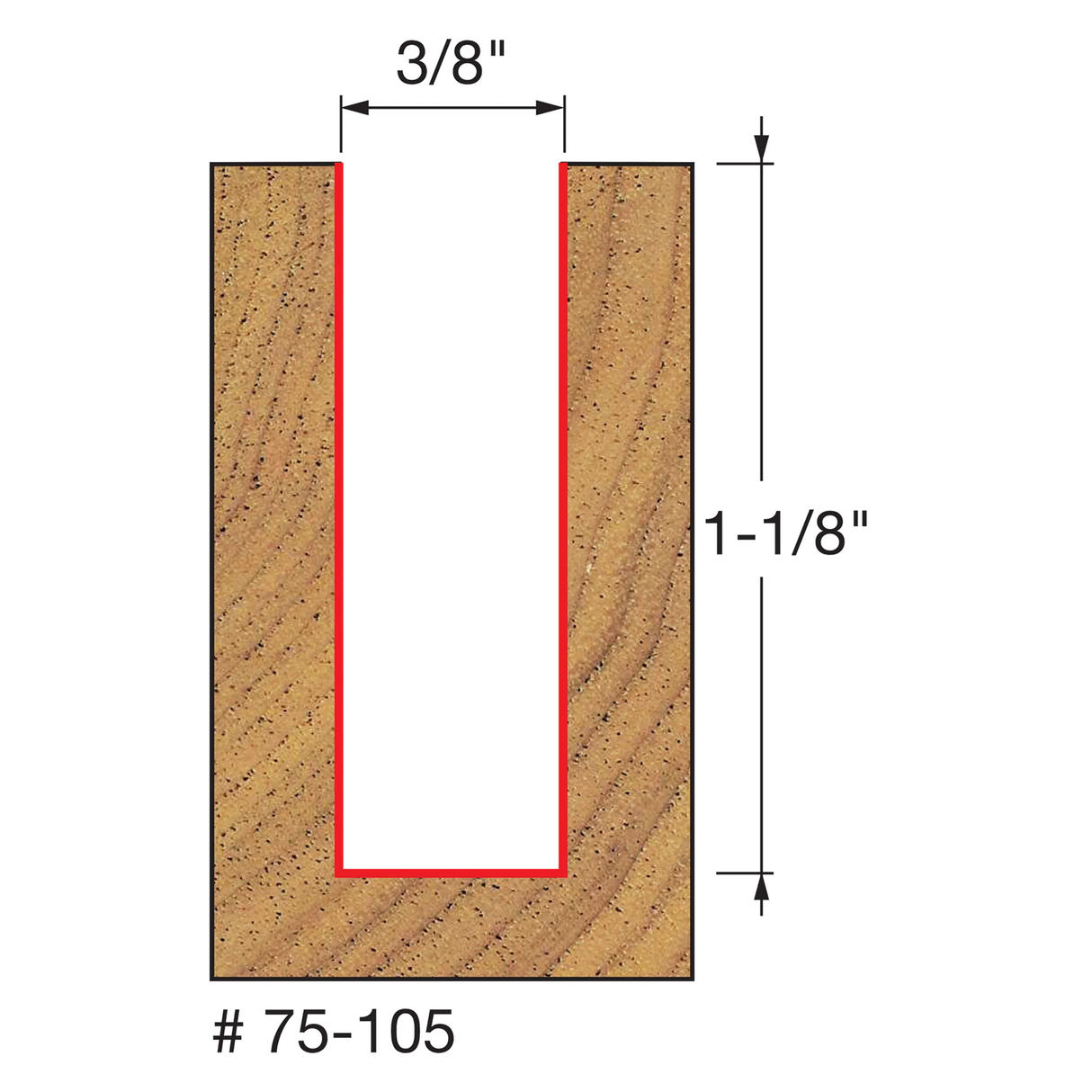 Freud Industrial Twin-Flute Spiral Upcut CNC Router Bit 3/8in Shank - Solid Carbide - Right Angle View