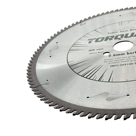 Torquata 305mm Diameter 30mm Bore Thin Kerf Fine Crosscut Circular Saw Blade