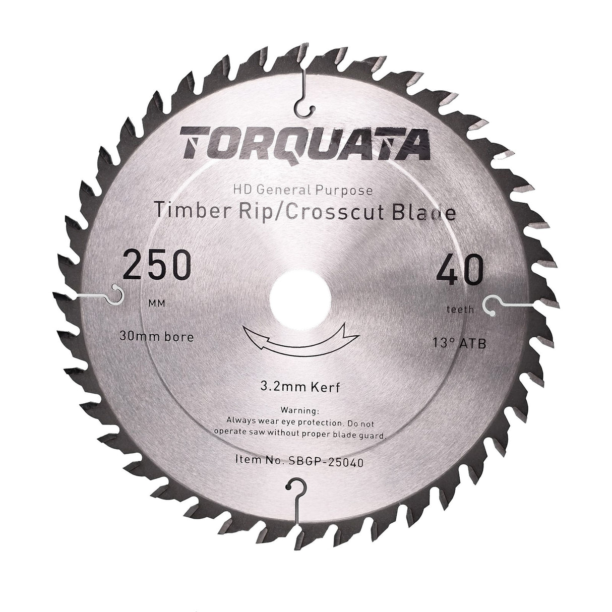 Torquata 250mm Diameter 30mm Bore General Purpose Circular Saw Blade suits Circular Power Saws