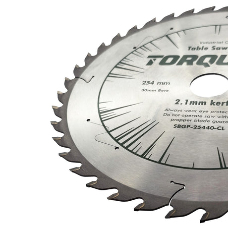Torquata 254mm Diameter 30mm Bore Extra Thin Kerf General Purpose Circular Saw Blade suits Circular Power Saws