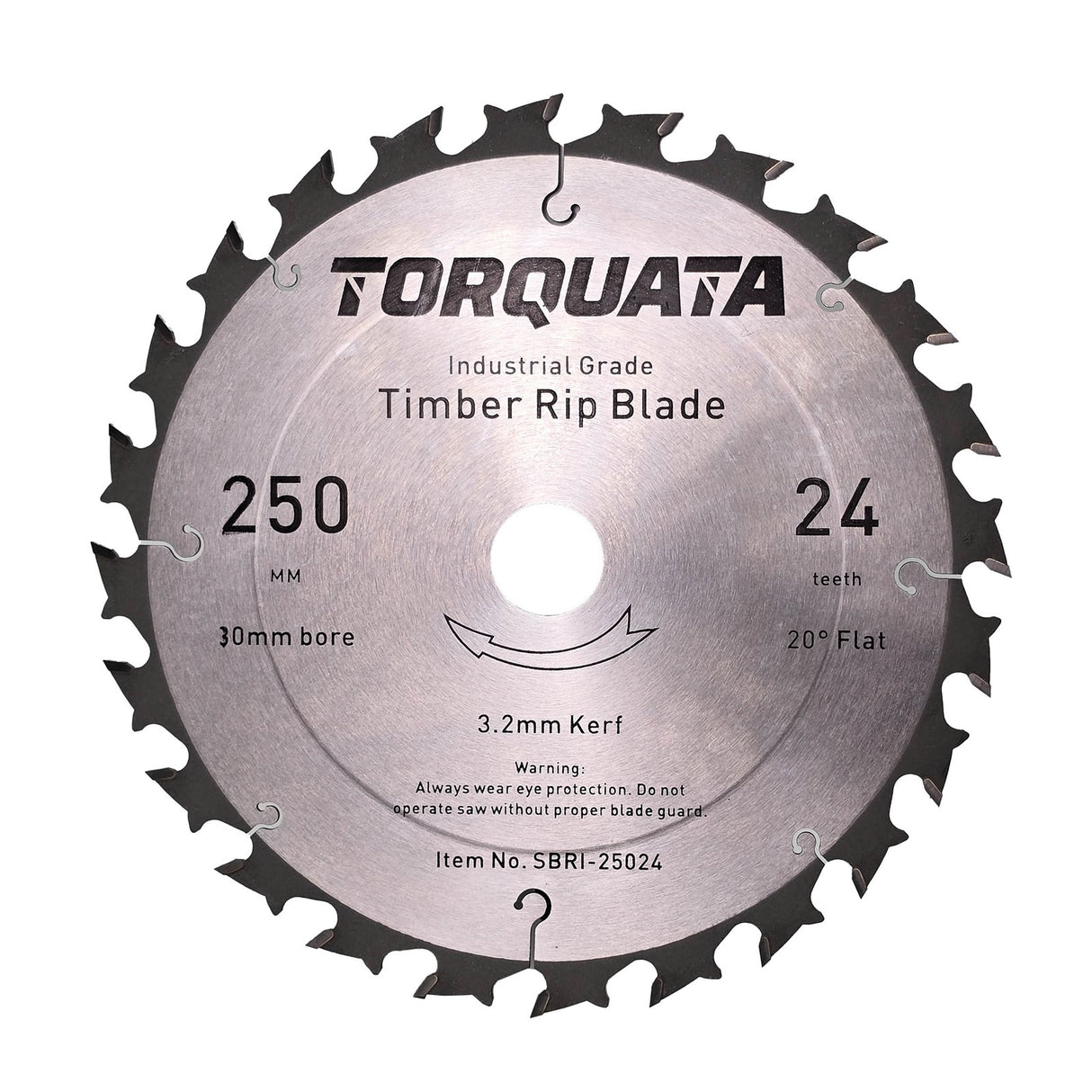 Torquata 250mm Diameter 30mm Bore Rip Cut Circular Saw Blade suits Circular Power Saws