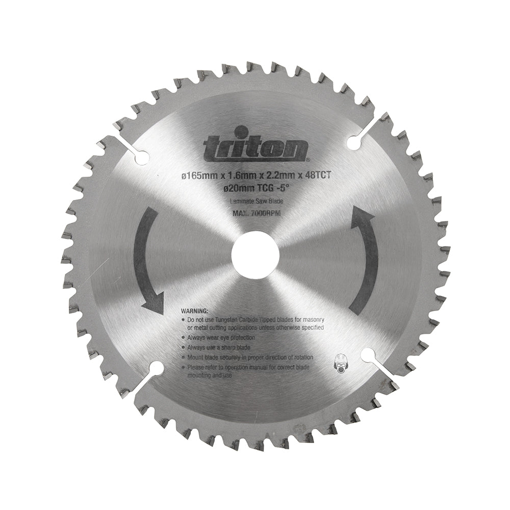 Triton TTS48TCG Laminate Circular Track Saw Blade 165mm 48T
