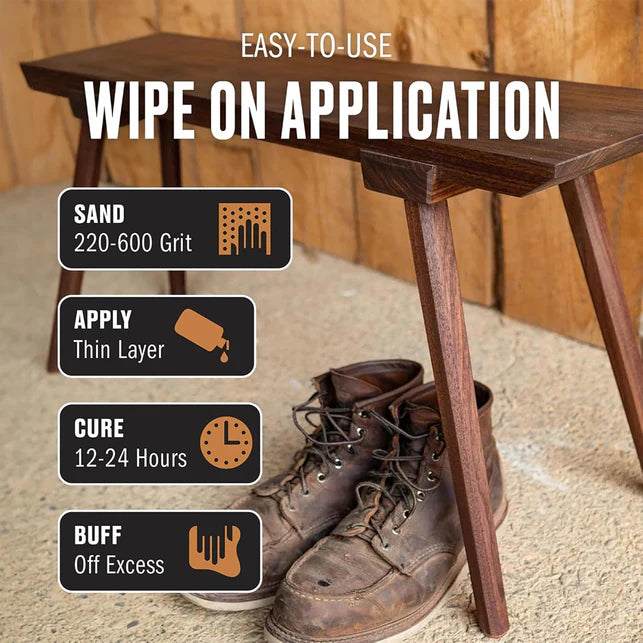 Walrus Oil Polymerised Linseed Oil Natural Wood Finish 473mL