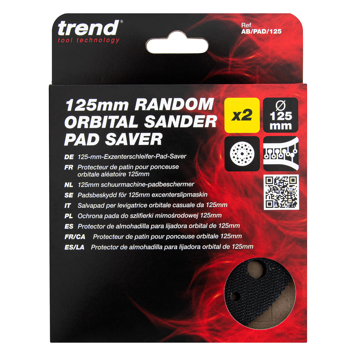Trend Random Orbital Sander Pad Saver 125mm Pack of 2
