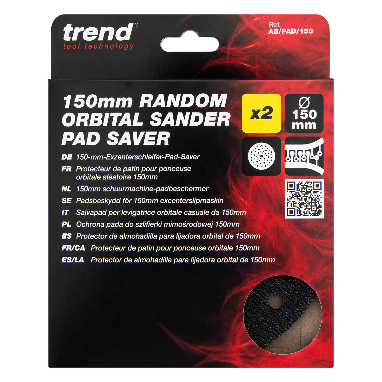 Trend Random Orbital Sander Pad Saver 150mm Pack of 2