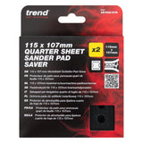 Trend Quarter Sheet Sander Pad Saver 115mm x 107mm Pack of 2