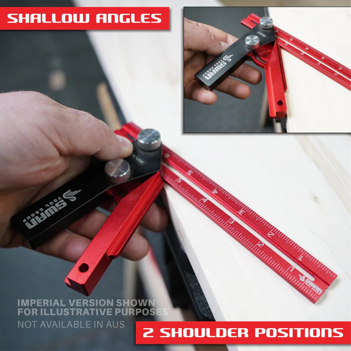 Swan Tool Group RIDGWAY Adjustable Carpenter Square 8in