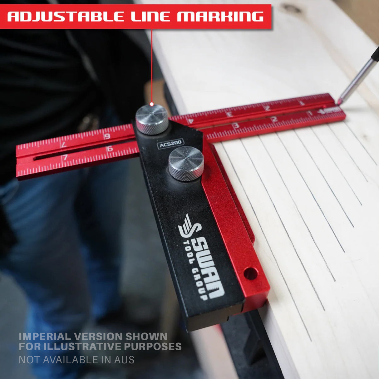 Swan Tool Group RIDGWAY Adjustable Carpenter Square 8in