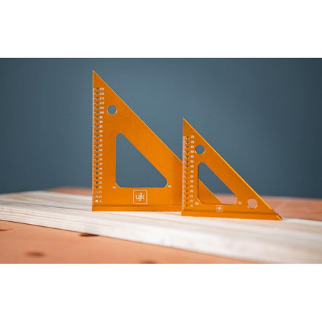 UJK Set of 2 Compact Speed Squares 75mm & 125mm with Marking Holes Anodised Aluminium