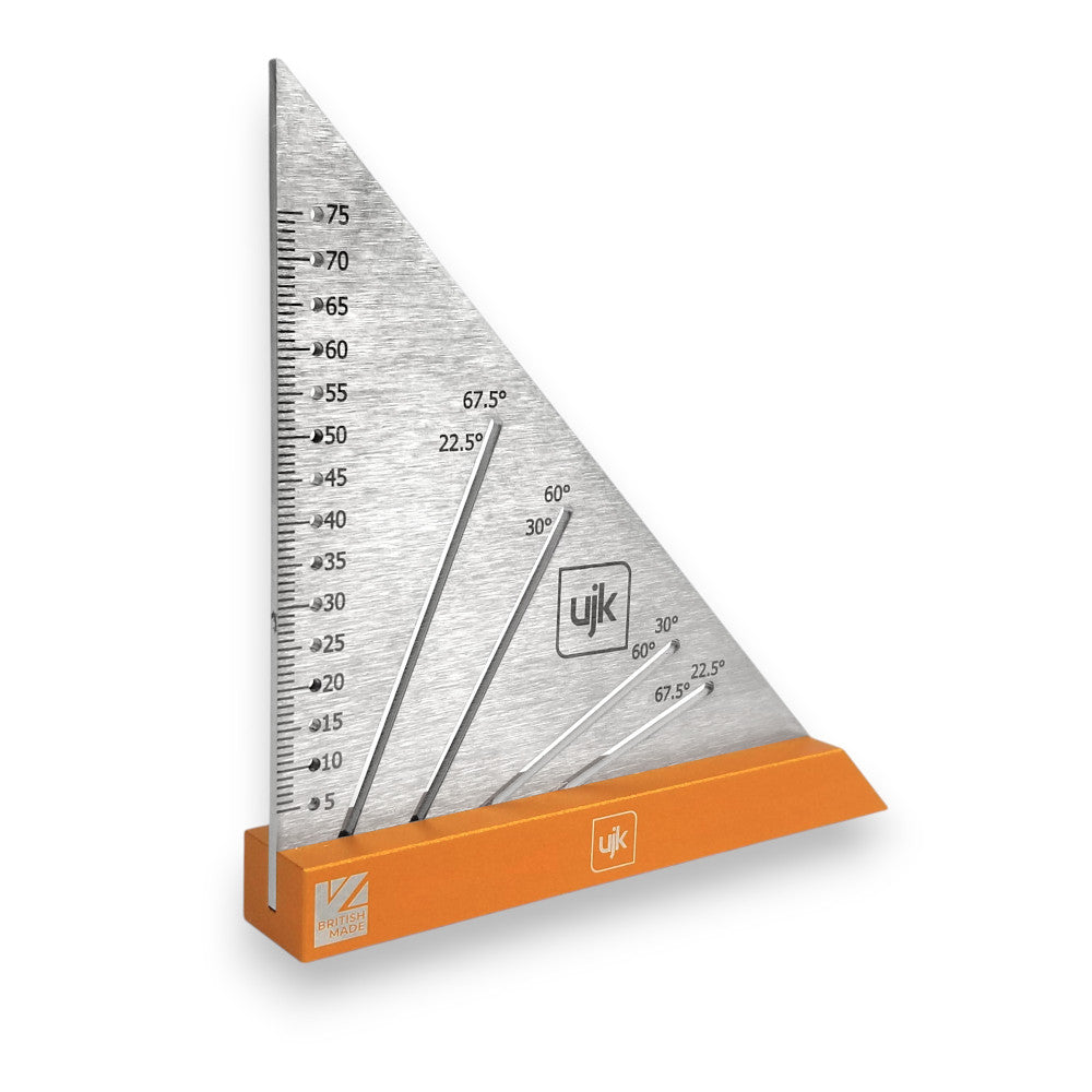 UJK Set of 2 Compact Angle Squares 75 & 125mm Stainless Steel and Aluminium