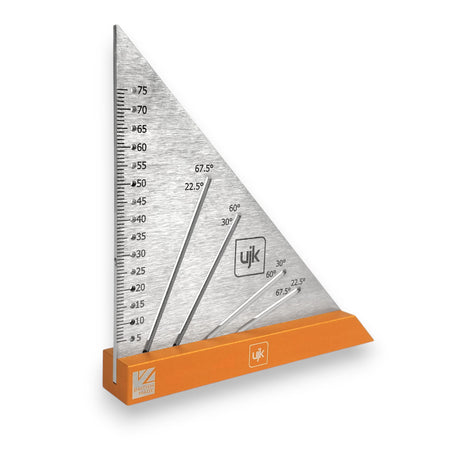 UJK Set of 2 Compact Angle Squares 75 & 125mm Stainless Steel and Aluminium