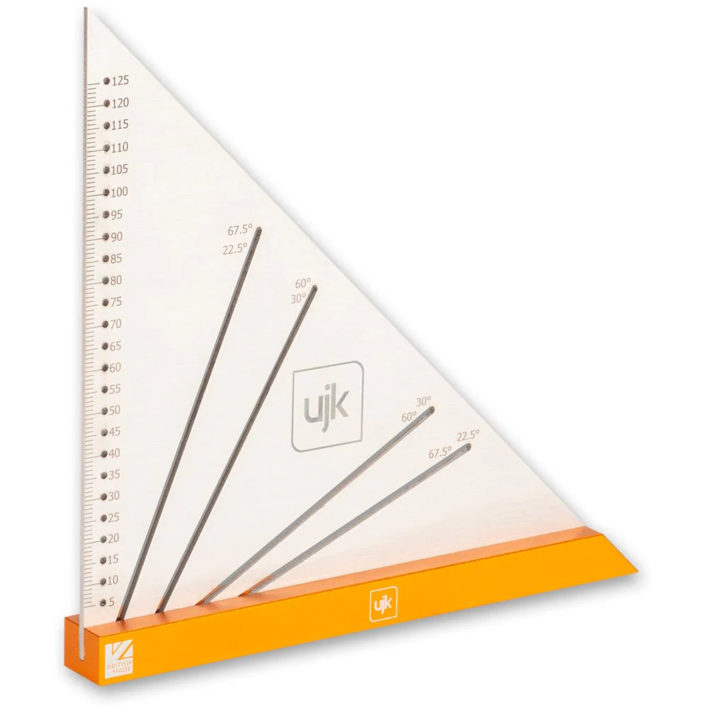 UJK Set of 2 Compact Angle Squares 75 & 125mm Stainless Steel and Aluminium