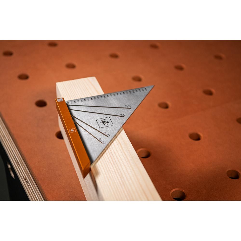 UJK Set of 2 Compact Angle Squares 75 & 125mm Stainless Steel and Aluminium
