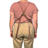En Mina Basic Apron 2 Pockets Denim & Tan Leather