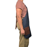 En Mina Basic Apron 2 Pockets Denim & Tan Leather