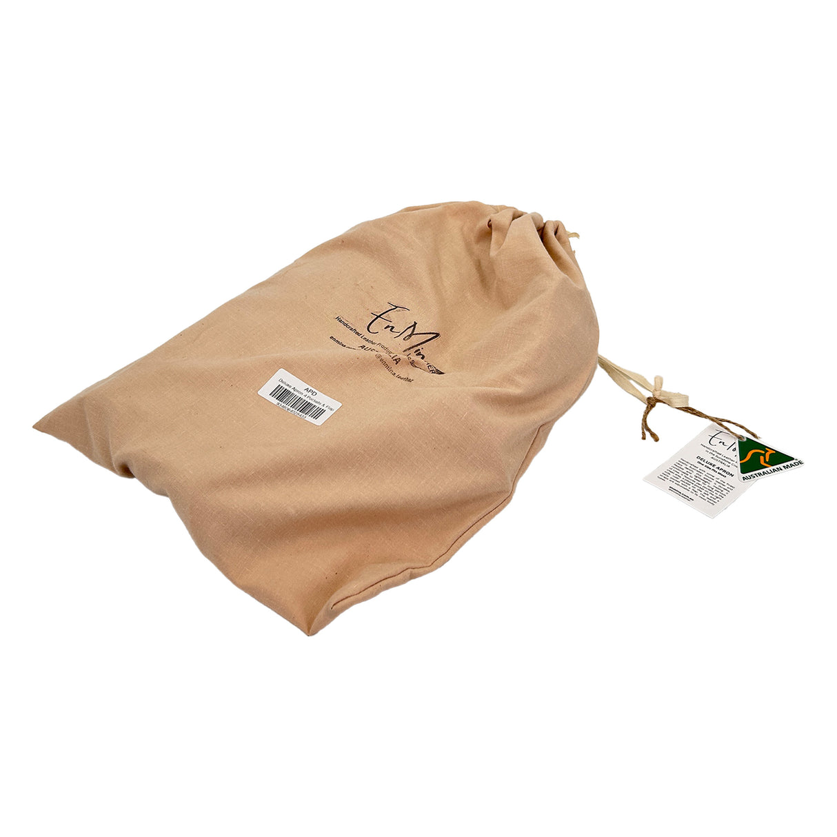 En Mina Deluxe Apron 4 Pockets & Flap Denim & Tan Leather