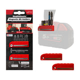 StealthMounts Magnetic Bit Holder for Milwaukee M18 18V Tools Pack of 2 Red