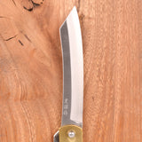 Higonokami Folding Knives #2 Blue Paper Steel with Brass Handle