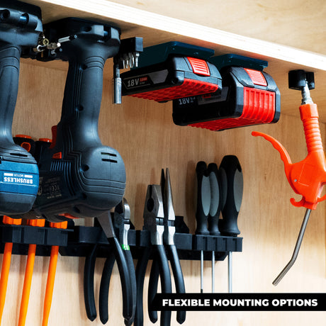 StealthMounts Bosch Battery Mounts 18V Pack of 6 Blue