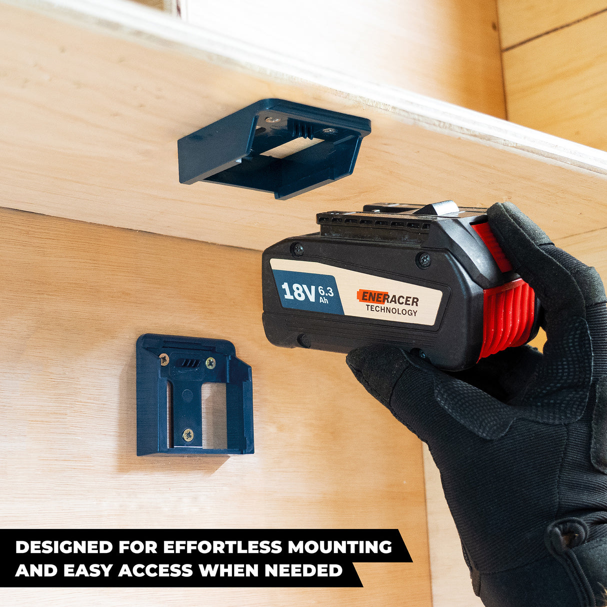 StealthMounts Bosch Battery Mounts 18V Pack of 6 Blue