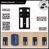 StealthMounts Festool Battery Mounts 18V Pack of 6 Green
