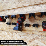 StealthMounts Milwaukee M12 12V Battery Mounts Pack of 6 Red