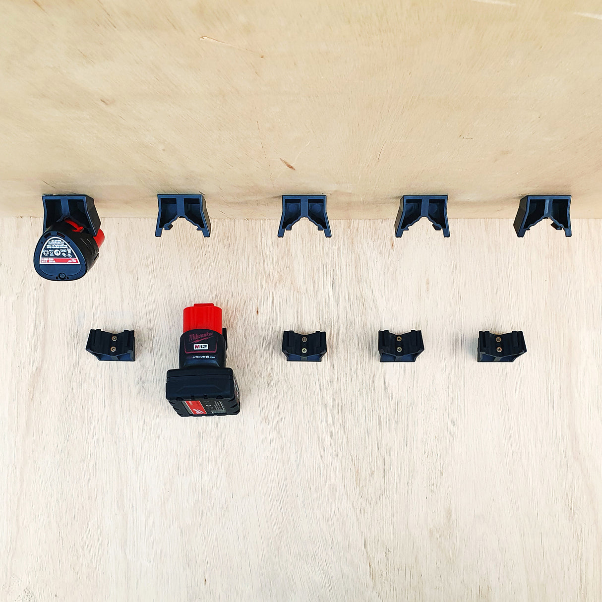 StealthMounts Milwaukee M12 12V Battery Mounts Pack of 6 Red