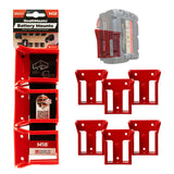 StealthMounts Milwaukee M18 18V Battery Mounts Pack of 6 Red