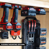 StealthMounts Milwaukee M18 18V Battery Mounts Pack of 6 Red