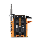 Compact self-adjusting pocket hole jig from BORA Tool, ideal for DIY wood joinery projects