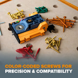 Compact self-adjusting BORA Tool Mini Pocket Hole Jig for efficient wood joinery