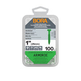 BORA Tool 8Gx25mm Fine Pocket Wood Screws SQD Pack of 100 in colour-coated finish