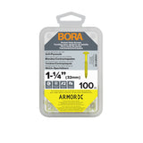 BORA Tool 8Gx31mm Coarse Pocket Wood Screws SQD Pack of 100 in colour-coated finish