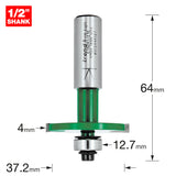 Trend Biscuit Jointer Bit with Bearing Set 4mm x 37.2mm 1/2in Shank