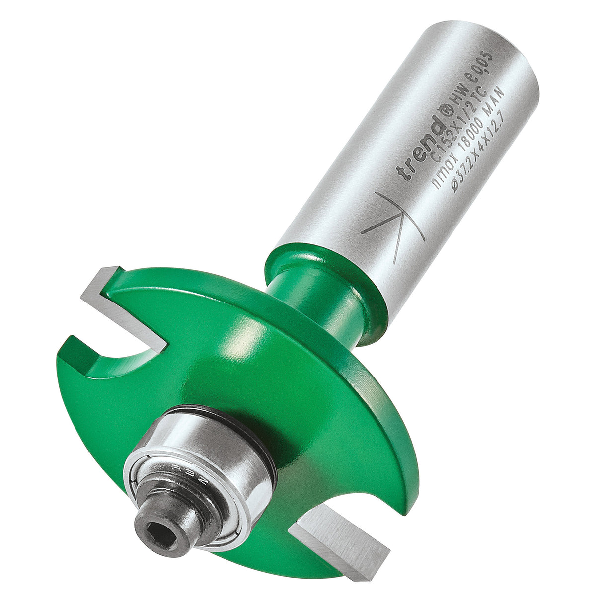 Trend Biscuit Jointer Bit with Bearing Set 4mm x 37.2mm 1/2in Shank