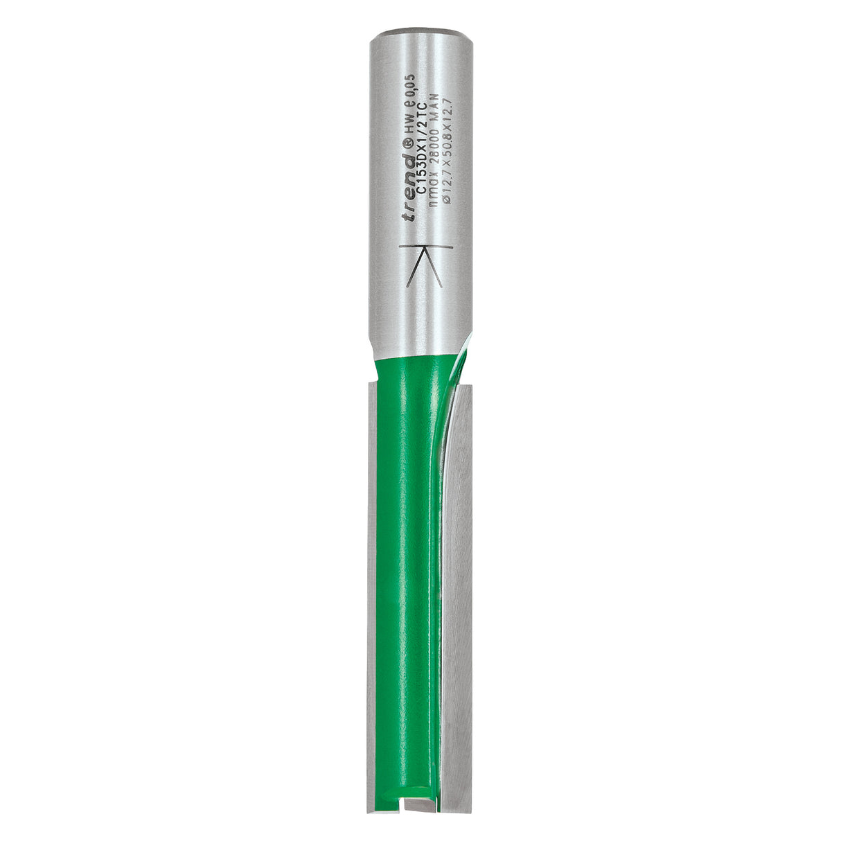 Trend Craft Pro Straight Router Bit 2-Flute 12.7mm Diameter 1/2in Shank