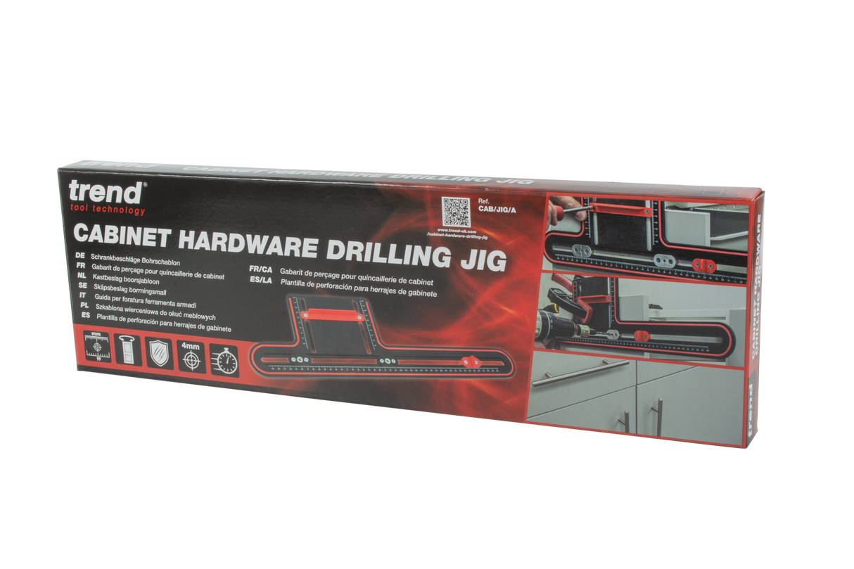 Trend Cabinet Hardware Drilling Jig Suits 4mm Drill Bits