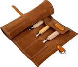 En Mina 12 Pocket Suede Chisel Roll