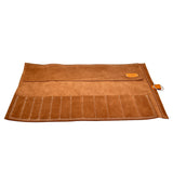 En Mina 12 Pocket Suede Chisel Roll